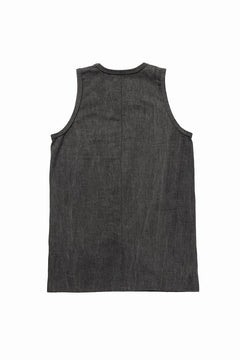 画像をギャラリービューアに読み込む, N/07 x black crow MINIMAL TANK TOP / DYED MEDIUM COTTON JERSEY (濃墨)