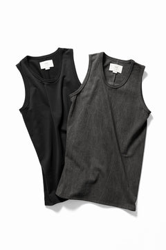 画像をギャラリービューアに読み込む, N/07 x black crow MINIMAL TANK TOP / DYED MEDIUM COTTON JERSEY (濃墨)