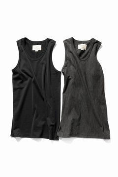 画像をギャラリービューアに読み込む, N/07 x black crow MINIMAL TANK TOP / DYED MEDIUM COTTON JERSEY (濃墨)