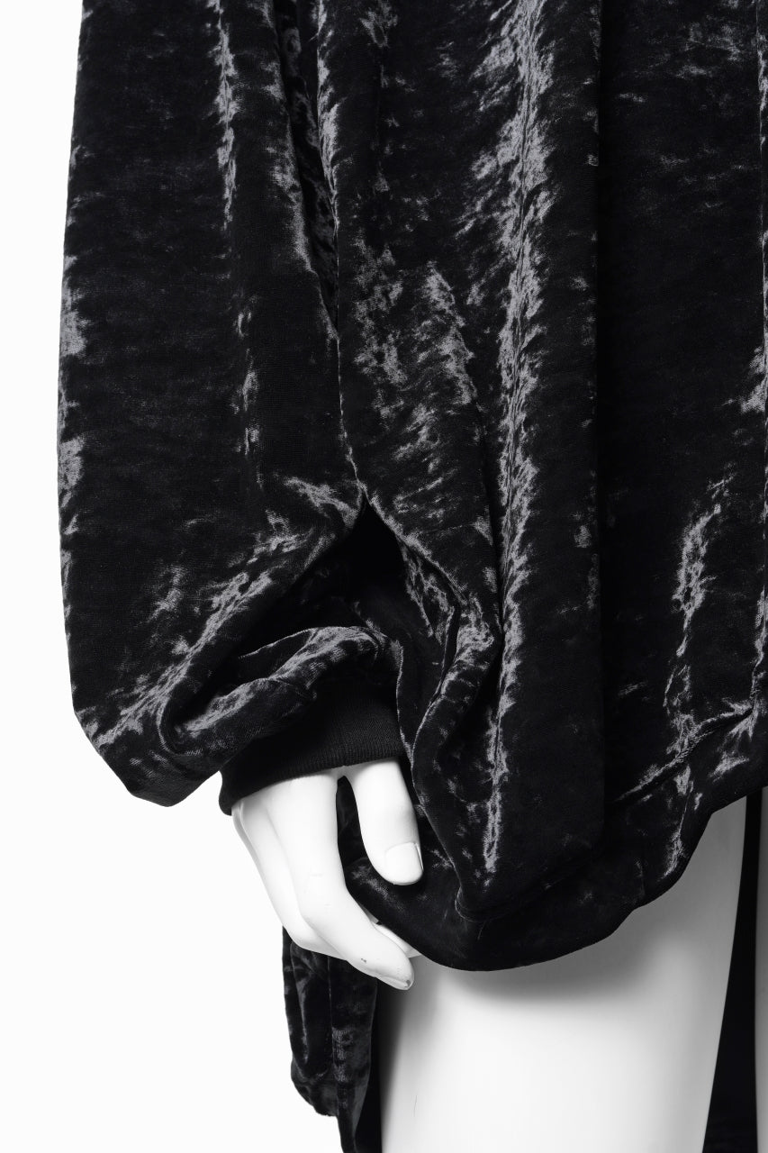 画像をギャラリービューアに読み込む, A.F ARTEFACT JUMBO CREW NECK TOPS / VELVET JERSEY (BLACK)