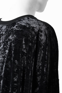 画像をギャラリービューアに読み込む, A.F ARTEFACT JUMBO CREW NECK TOPS / VELVET JERSEY (BLACK)