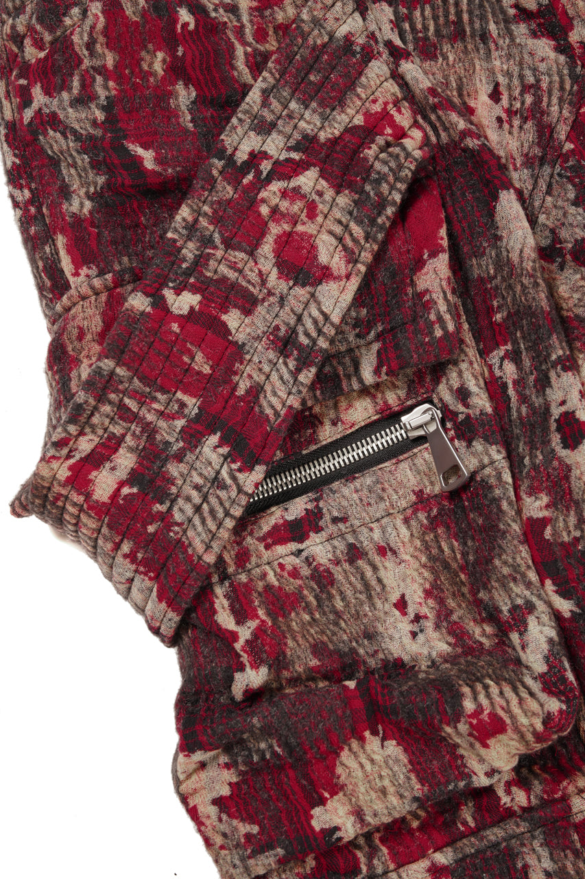 画像をギャラリービューアに読み込む, A.F ARTEFACT BELTED DETAIL JOGGER / JACQUARD ABSTRACT PATTERN (RED)