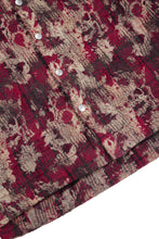 画像をギャラリービューアに読み込む, A.F ARTEFACT SNAPPED SHIRT / JACQUARD ABSTRACT PATTERN (RED)