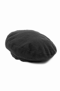 Load image into Gallery viewer, Y's for men x MASSES ADJUSTABLE BERET / SHRINK SERGE (BLACK)