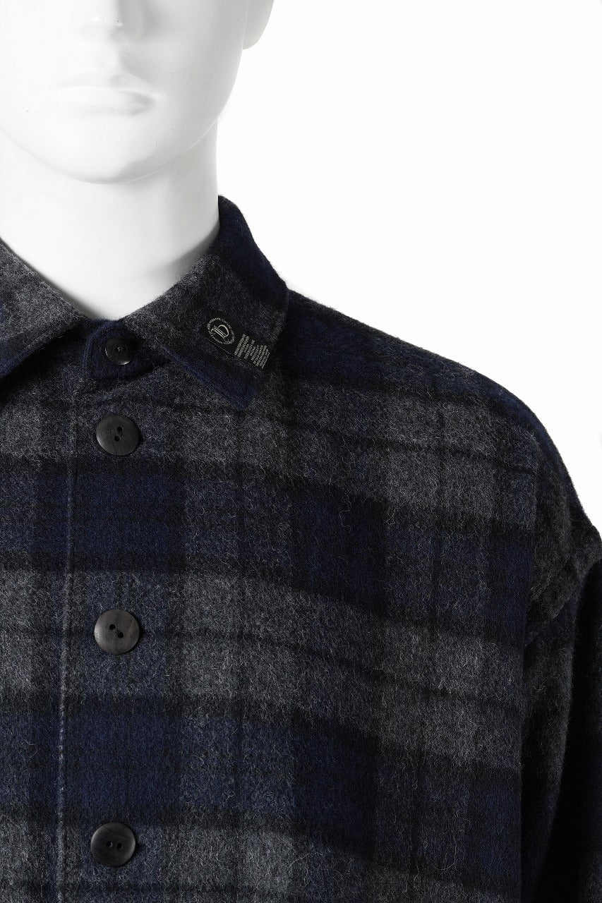 beauty : beast BEAVER TARTAN CHECK SHIRT (CHARCOAL CHECK)