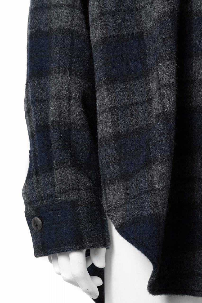 beauty : beast BEAVER TARTAN CHECK SHIRT (CHARCOAL CHECK)