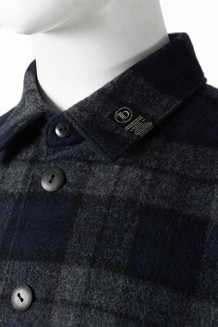 beauty : beast BEAVER TARTAN CHECK SHIRT (CHARCOAL CHECK)