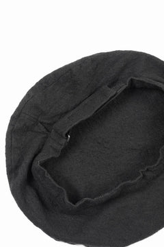 Load image into Gallery viewer, Y's for men x MASSES ADJUSTABLE BERET / SHRINK SERGE (BLACK)