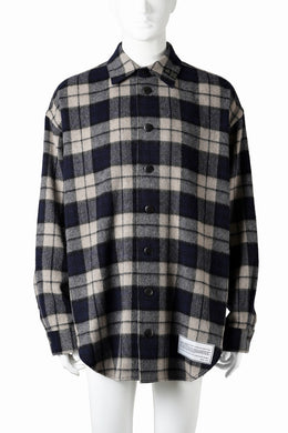 beauty : beast BEAVER TARTAN CHECK SHIRT (BEIGE CHECK)