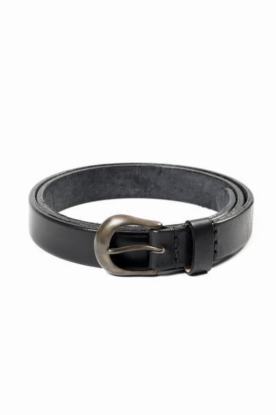Y's for men x MASSES HEAVY OIL LEATHER BELT (BLACK)