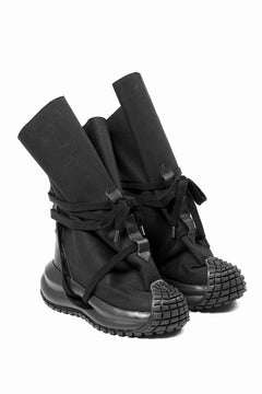 Load image into Gallery viewer, beauty : beast x MAGARIMONO CANVAS SACK BOOTS (BLACK)
