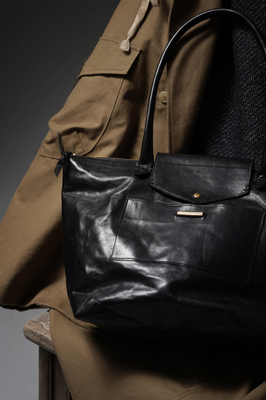 画像をギャラリービューアに読み込む, A TENTATIVE ATELIER exclusive V.De Sica TRAVEL TOTE BAG / VACHETTA HORSE LEATHER (BLACK)
