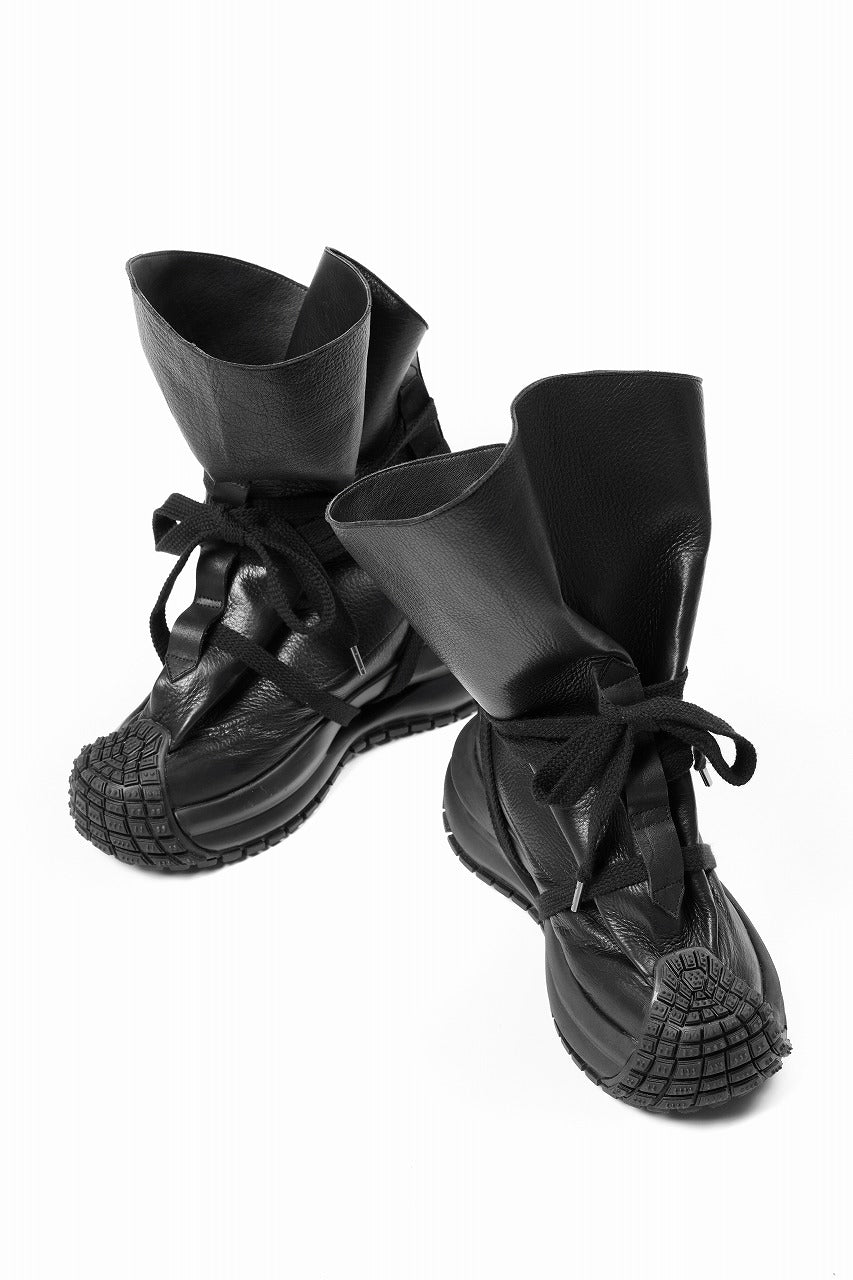 画像をギャラリービューアに読み込む, beauty : beast x MAGARIMONO x LOOM exclusive LEATHER SACK BOOTS (BLACK)