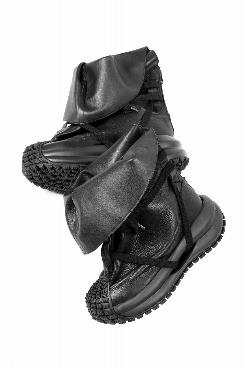 画像をギャラリービューアに読み込む, beauty : beast x MAGARIMONO x LOOM exclusive LEATHER SACK BOOTS (BLACK)