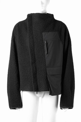 F/CE. NAPPING WOOL ASYMMETRY SHORT JACKET (BLACK)