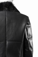 Load image into Gallery viewer, ierib exclusive Double Breasted Riders Jacket / Toscana Shearling Mouton + Horse Leather (BLACK)