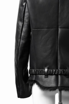 Load image into Gallery viewer, ierib exclusive Double Breasted Riders Jacket / Toscana Shearling Mouton + Horse Leather (BLACK)