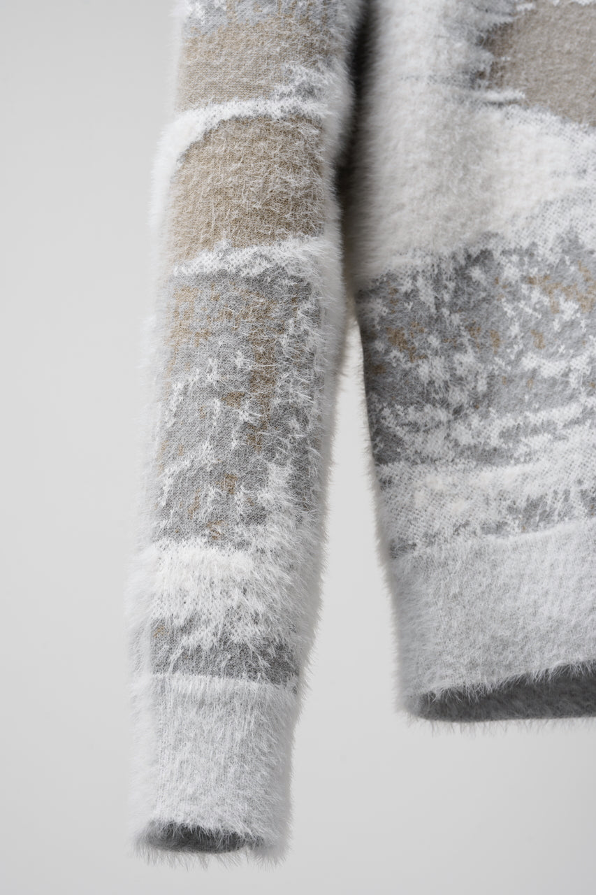 画像をギャラリービューアに読み込む, F/CE. FINNISH LANDSCAPE SOLOTEX KNIT – SNOW (WHITE/GREY)