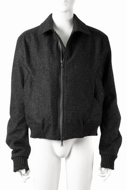 OPPOSE DUALITY MELTON BOMBER JACKET (BLACK)