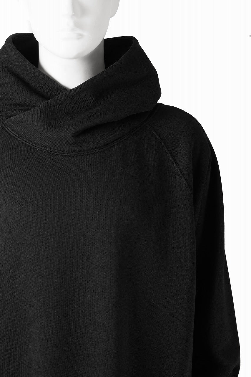 画像をギャラリービューアに読み込む, thom/krom RAGLAN SLEEVE HOODIE / SMOOTH SWEAT JERSEY (BLACK)