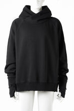 画像をギャラリービューアに読み込む, thom/krom RAGLAN SLEEVE HOODIE / SMOOTH SWEAT JERSEY (BLACK)