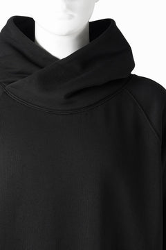 画像をギャラリービューアに読み込む, thom/krom RAGLAN SLEEVE HOODIE / SMOOTH SWEAT JERSEY (BLACK)