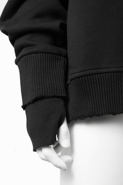画像をギャラリービューアに読み込む, thom/krom RAGLAN SLEEVE HOODIE / SMOOTH SWEAT JERSEY (BLACK)