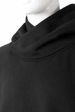 画像をギャラリービューアに読み込む, thom/krom RAGLAN SLEEVE HOODIE / SMOOTH SWEAT JERSEY (BLACK)