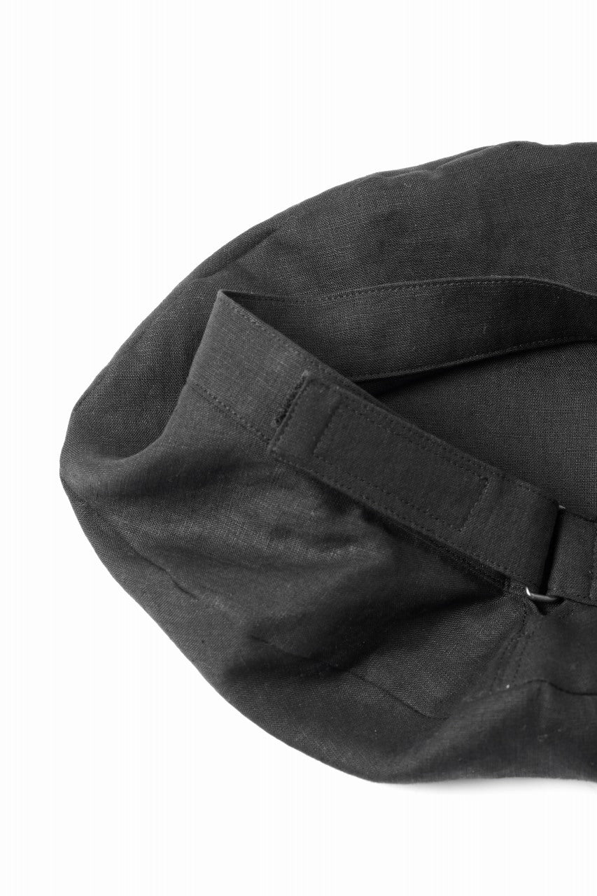 Load image into Gallery viewer, Y's for men x MASSES ADJUSTABLE BERET / LINEN CLOTH (BLACK)