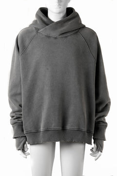 画像をギャラリービューアに読み込む, thom/krom RAGLAN SLEEVE HOODIE / SMOOTH SWEAT JERSEY (USED GREY)