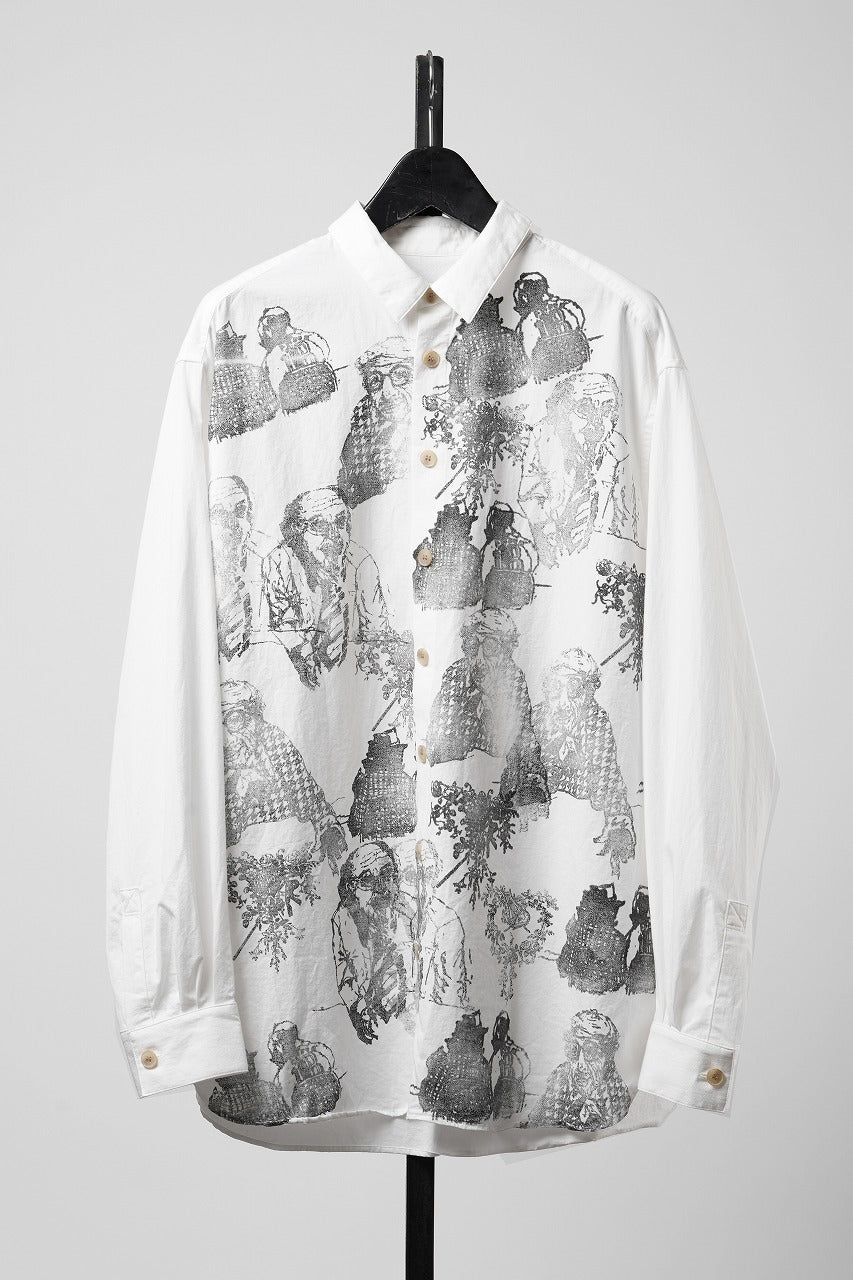 YUTA MATSUOKA relaxed fit shirt / high density kersey (off white