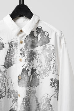画像をギャラリービューアに読み込む, YUTA MATSUOKA relaxed fit shirt / high density kersey (off white)