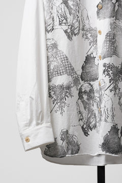 画像をギャラリービューアに読み込む, YUTA MATSUOKA relaxed fit shirt / high density kersey (off white)