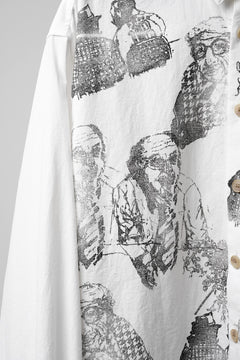 画像をギャラリービューアに読み込む, YUTA MATSUOKA relaxed fit shirt / high density kersey (off white)