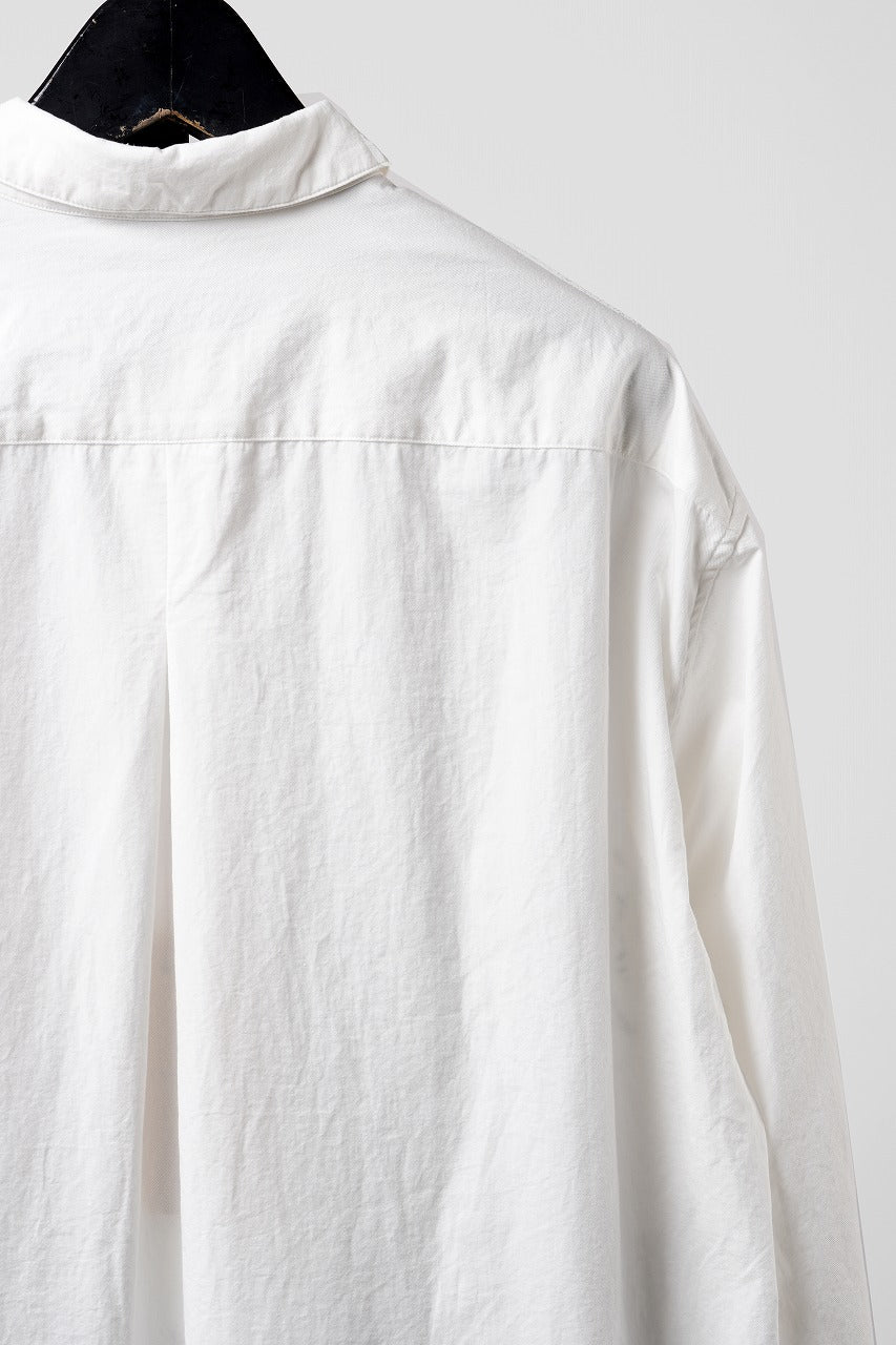画像をギャラリービューアに読み込む, YUTA MATSUOKA relaxed fit shirt / high density kersey (off white)
