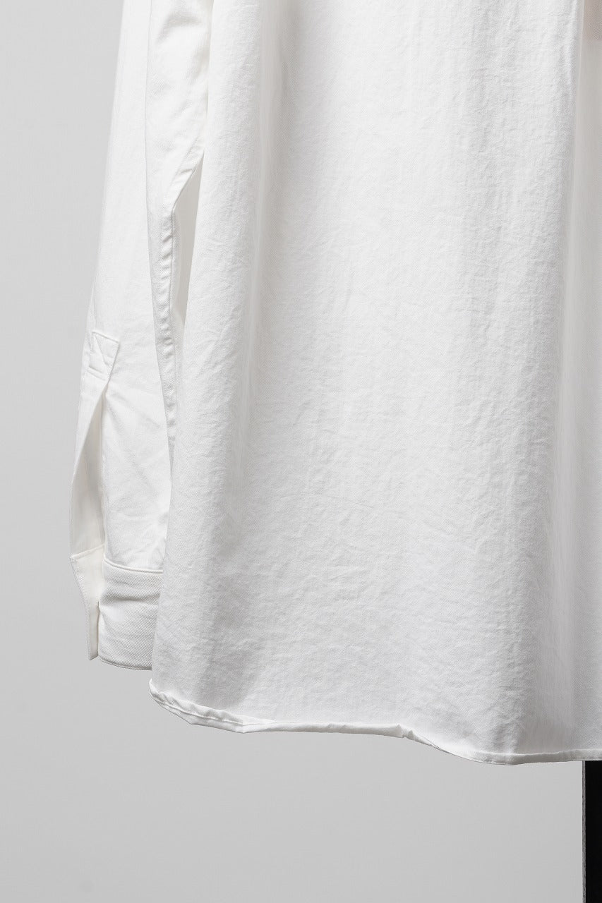 画像をギャラリービューアに読み込む, YUTA MATSUOKA relaxed fit shirt / high density kersey (off white)
