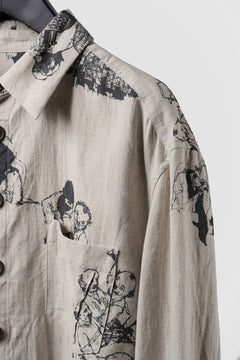 画像をギャラリービューアに読み込む, YUTA MATSUOKA classic shirt / drawing by megumi terao (ecru/print)