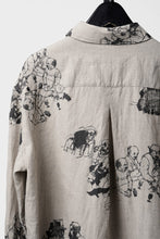 画像をギャラリービューアに読み込む, YUTA MATSUOKA classic shirt / drawing by megumi terao (ecru/print)