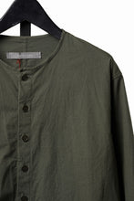 画像をギャラリービューアに読み込む, YUTA MATSUOKA collarless shirt / hard twist yarn horse cloth (khaki)