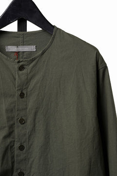 画像をギャラリービューアに読み込む, YUTA MATSUOKA collarless shirt / hard twist yarn horse cloth (khaki)