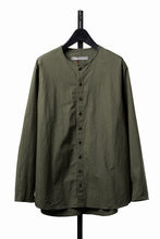 画像をギャラリービューアに読み込む, YUTA MATSUOKA collarless shirt / hard twist yarn horse cloth (khaki)