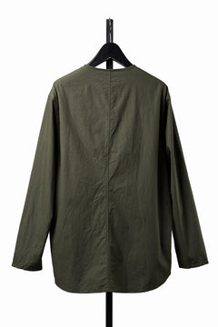 画像をギャラリービューアに読み込む, YUTA MATSUOKA collarless shirt / hard twist yarn horse cloth (khaki)