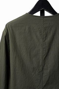 画像をギャラリービューアに読み込む, YUTA MATSUOKA collarless shirt / hard twist yarn horse cloth (khaki)
