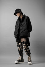 Load image into Gallery viewer, A.F ARTEFACT SAROUEL JOGGER PANTS / JACQUARD DEFORMED PLAID VELOR (BLACK x GREY x IVORY)