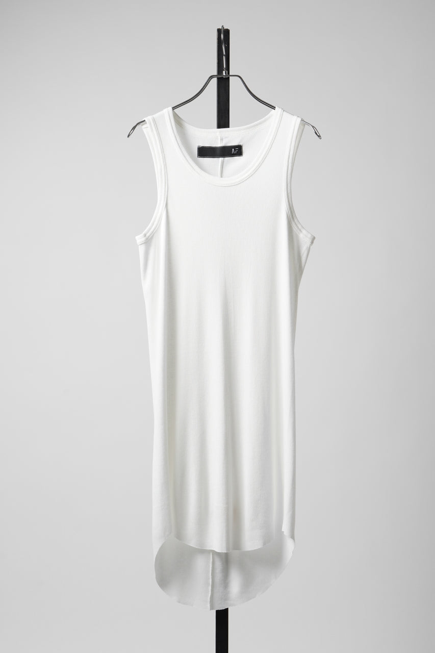 A.F ARTEFACT SKIN TANKTOP / COTTON RIB (WHITE) | エーエフ