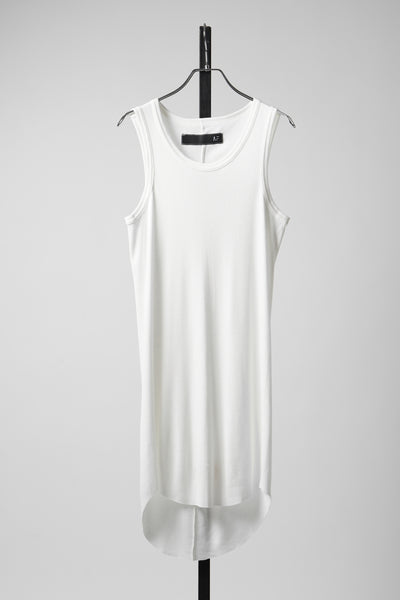 A.F ARTEFACT SKIN TANKTOP / COTTON RIB (WHITE)