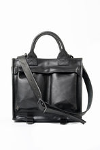 Load image into Gallery viewer, ISAMU KATAYAMA BACKLASH JAPAN HORSE CRACKING VINTAGE MINI-TOTE/SHOULDER BAG (BLACK)