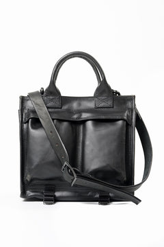 Load image into Gallery viewer, ISAMU KATAYAMA BACKLASH JAPAN HORSE CRACKING VINTAGE MINI-TOTE/SHOULDER BAG (BLACK)