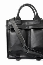 Load image into Gallery viewer, ISAMU KATAYAMA BACKLASH JAPAN HORSE CRACKING VINTAGE MINI-TOTE/SHOULDER BAG (BLACK)
