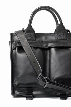 Load image into Gallery viewer, ISAMU KATAYAMA BACKLASH JAPAN HORSE CRACKING VINTAGE MINI-TOTE/SHOULDER BAG (BLACK)